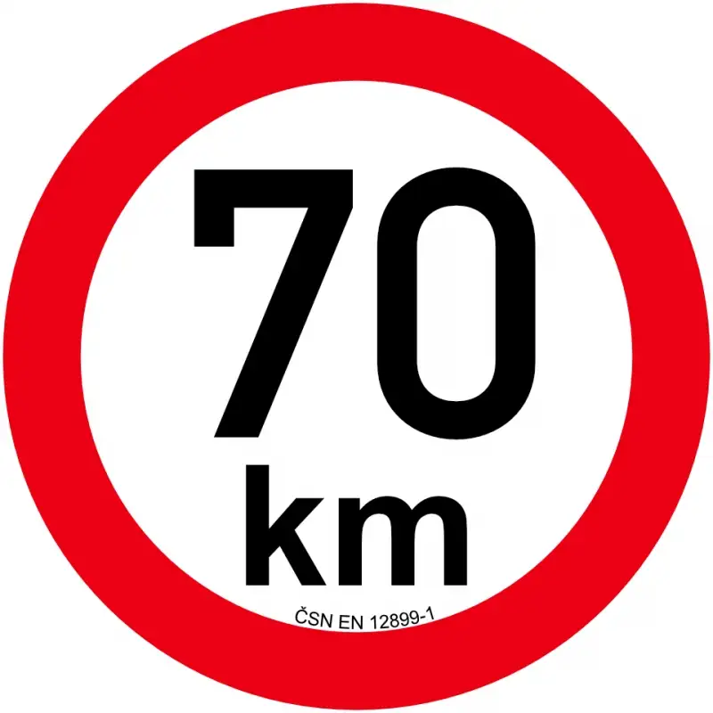 Omezení rychlosti  70 km retroreflexní pr. 200 mm Top Prodej