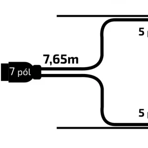 Pouze Dnes Kabeláž Jokon 7,65 m/7-pól. zástrčka, s předními vývody QS150, baj5