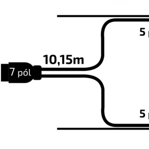 Cenově Výhodný Kabeláž Jokon 10,15 m/7-pól. zástrčka, s předními vývody QS150, baj5