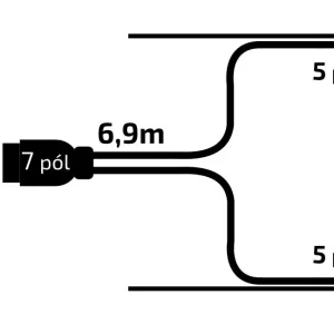 Kabeláž VAPP 6,9 m/7-pól. zástrčka, s předními vývody QS150, baj5 Must-Have