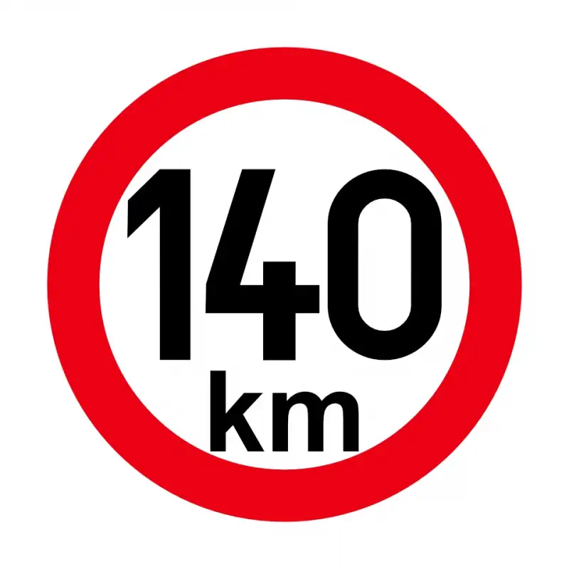 Levný Omezení rychlosti 140 km retroreflexní pr. 150 mm (na přívěsy)
