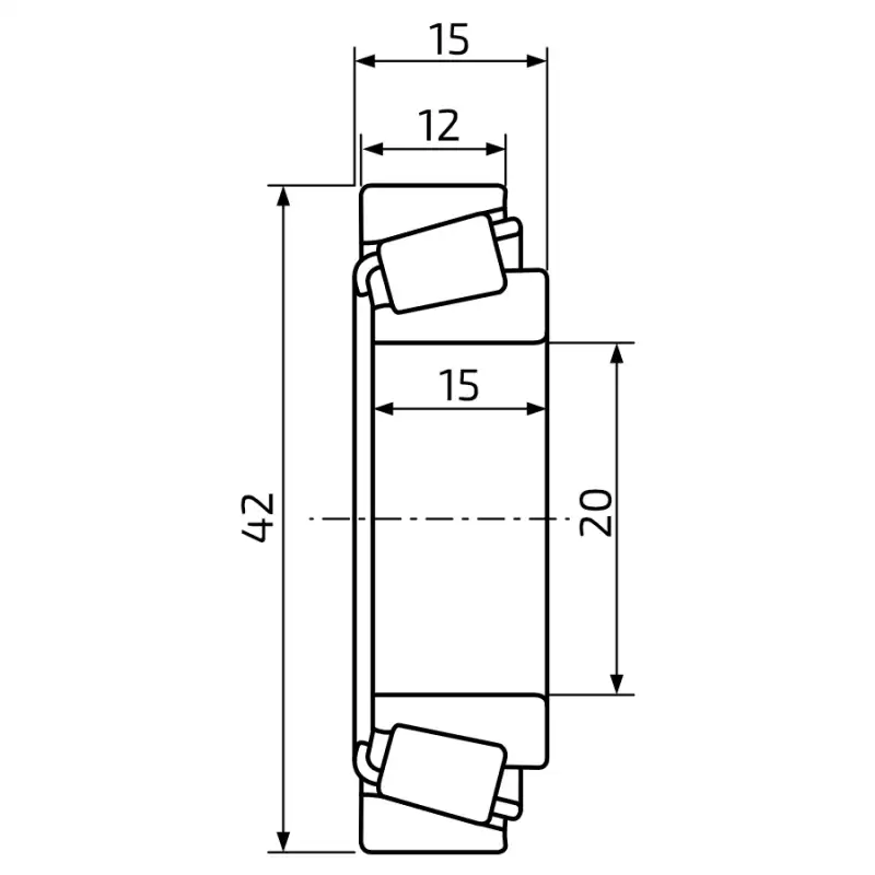 Cenový Hit Ložisko kužel. do bubnu KNOTT 203,2x40 vnější 406144.001 42x20/h15)