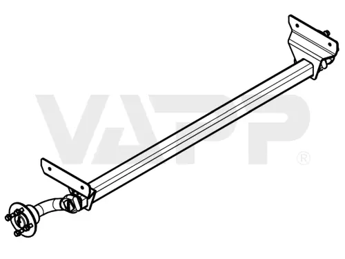 Náprava KNOTT VG 7 (750 kg) b=1365 mm, c=1656 mm, 100x4, atyp patky Cenová Bomba