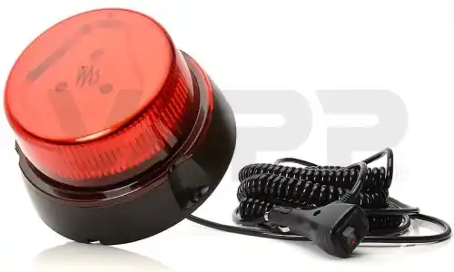 Maják magnetický LED červený WAS, kabel 7 m, autozástrčka Akční Nabídka