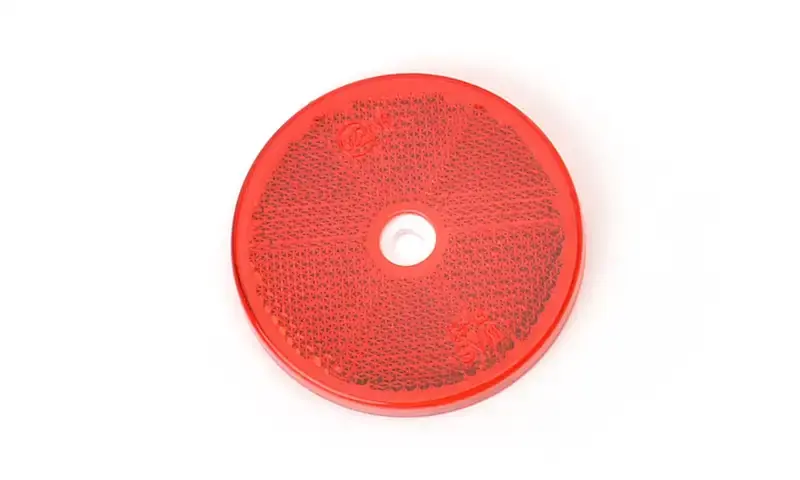 Odrazka červená pr. 61 mm s otvorem Nejlepší Volba