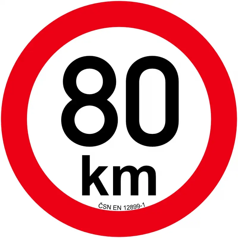 Nakupujte Hned Omezení rychlosti 80 km retroreflexní pr. 200 mm