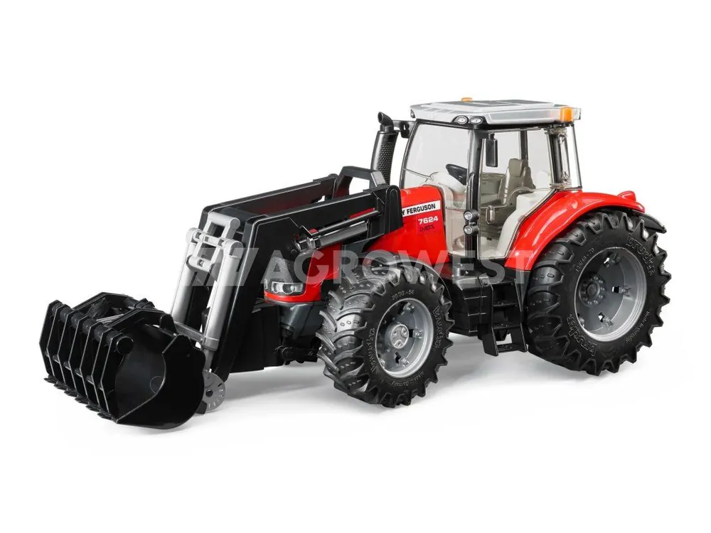 Traktor Massey Ferguson 7624 s čelním nakladačem Autentický