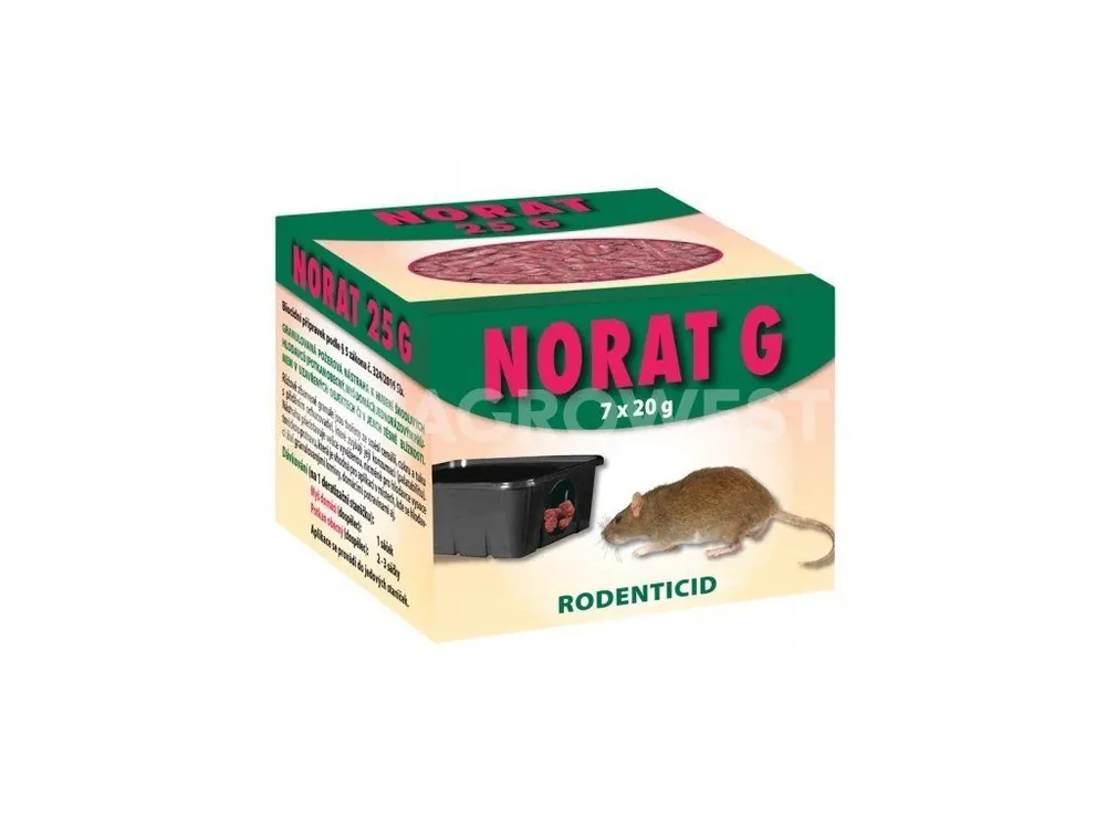 Originální Návnada na myši Norat G 7x20 g