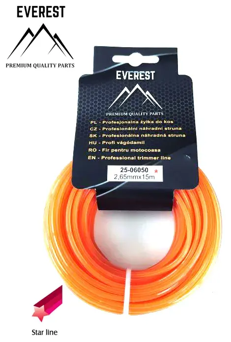 Speciální Cena Struna sekací 2,65 mm x 15 m hvězda