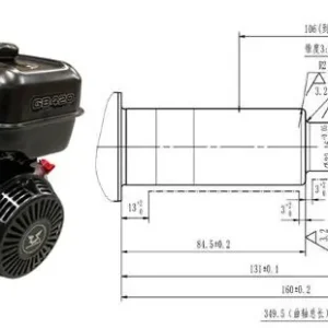 Motor ZONGSHEN GB420 / 13 HP kónická hřídel 22,2 mm Levný