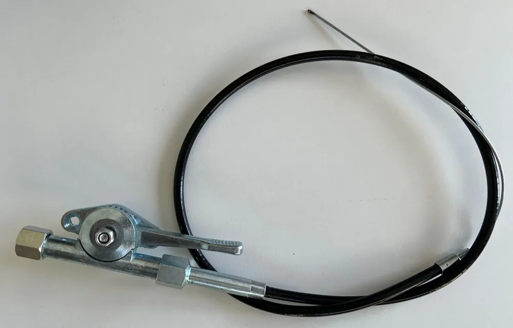 Páčka plynu kovová s bowdenem univerzální 110 cm Originální