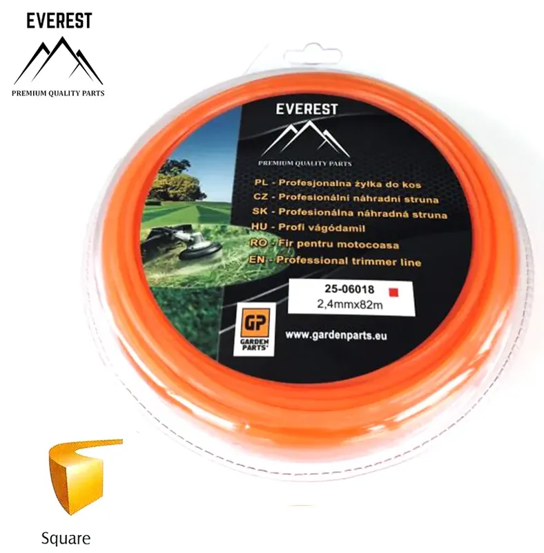 Cenově Výhodný Struna sekací čtvercová 2,4 mm 82 m