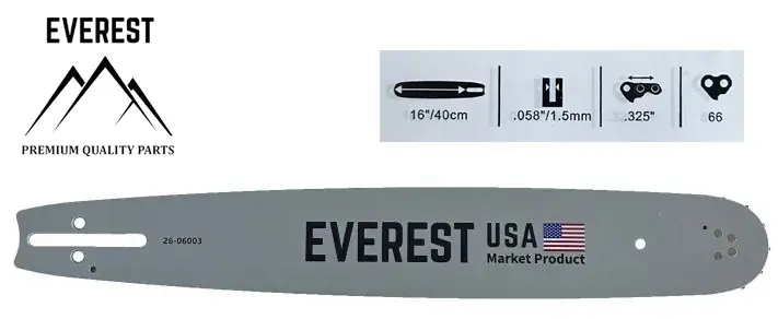 Přímo Od Výrobce Vodící lišta 40 cm .325" 1,5 mm / 66 článků