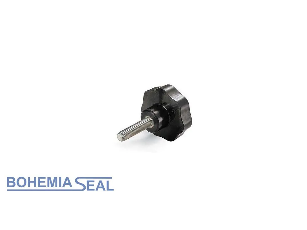 Pouze Dnes Ovládací hvězdice V7M, sedmi bodová, průměr 30mm, černá se šroubem M6 x 50, GeTech B1V7M300650