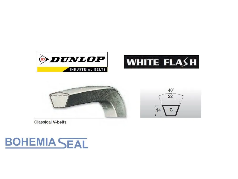 Klínový řemen C 22 x 2794 Li, 2852 Lw, Dunlop White Flash Kup Teď