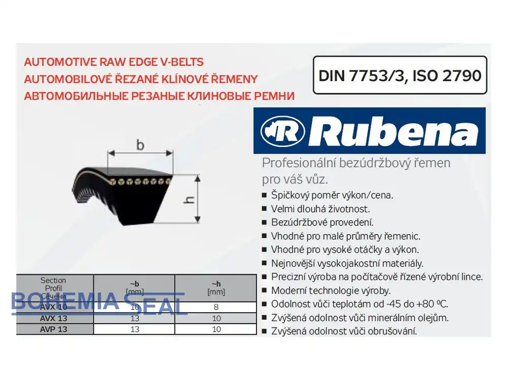 Klínový řemen automobilní AVX 10 x 1155 La, Rubena Omezená Nabídka