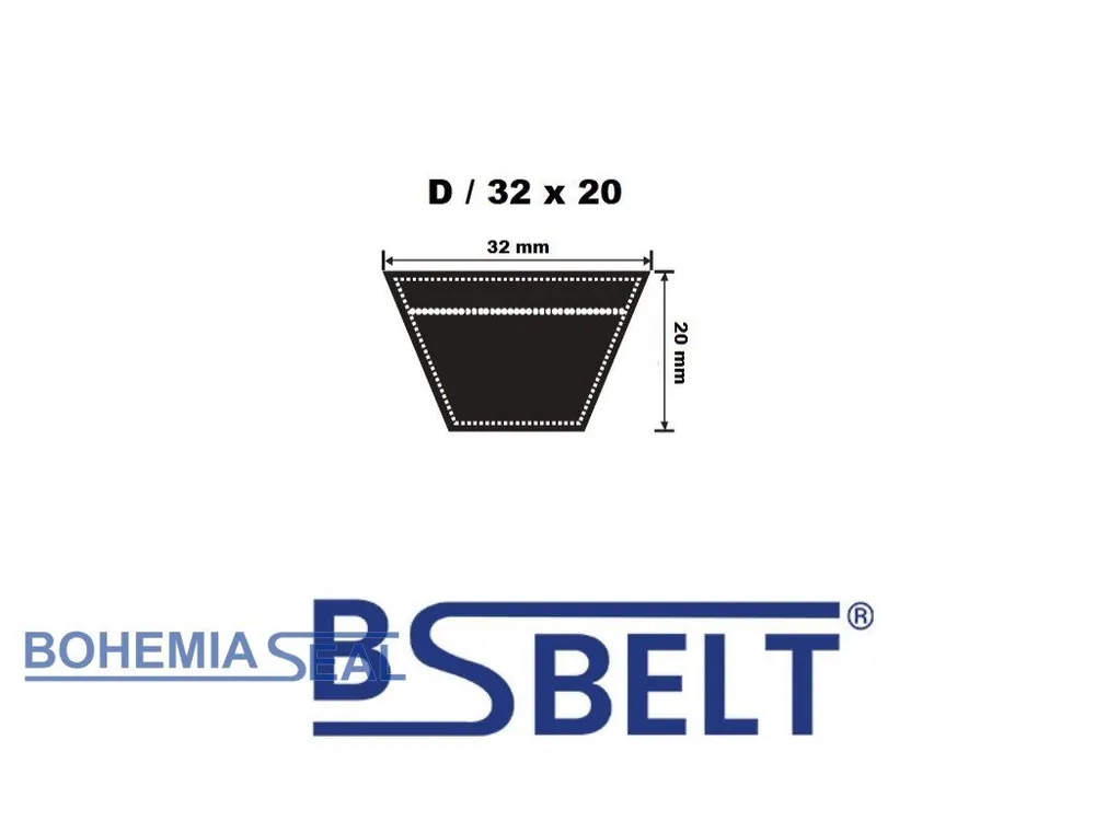 Klínový řemen (D257.5) D 32 X 20 x 6540 Li, 6615 Lw, BSbelt Pouze Dnes